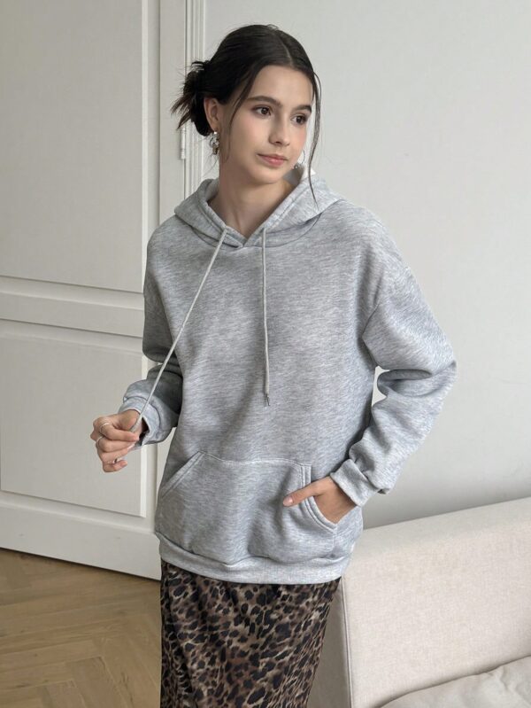 Buzo Oversize con Capucha y Estampado Geométrico & de Leopardo - Image 11