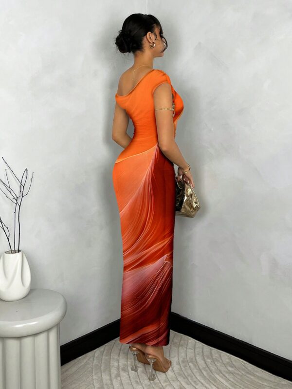 Vestido Largo Asimétrico Elegante Ajustado - Image 43