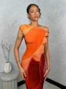 Vestido Largo Asimétrico Elegante Ajustado