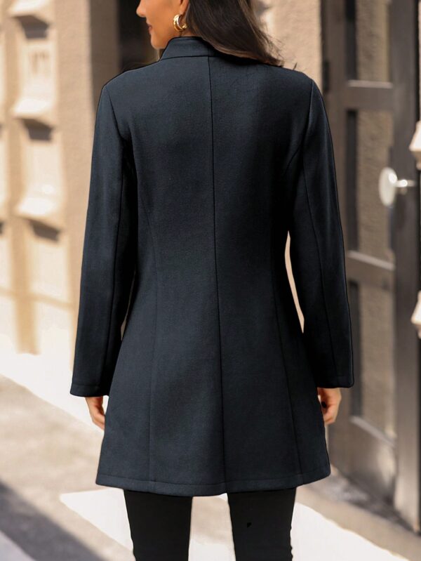 Chaqueta de Lana con Cuello Alto y Entallada para Mujer - Image 40
