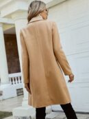 Sobretodo Elegante de Botones Dobles y Solapa