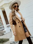 Sobretodo Elegante de Botones Dobles y Solapa