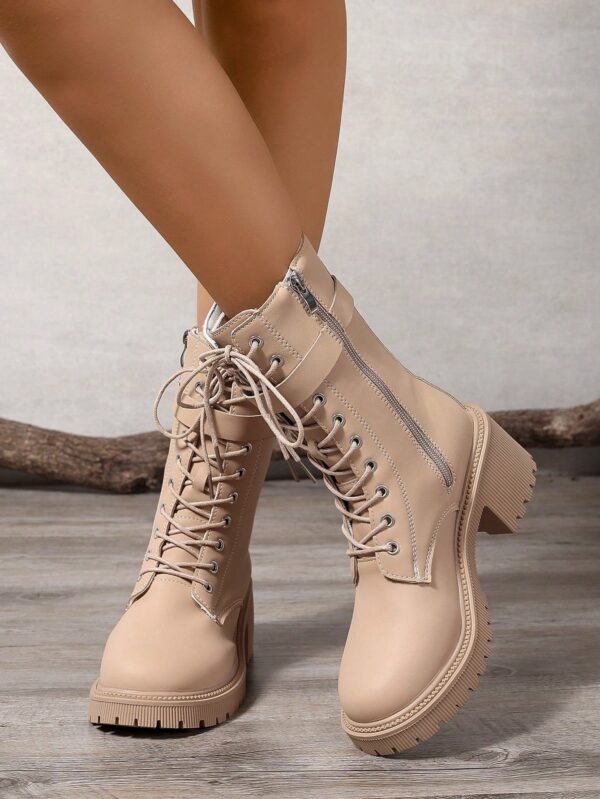 Botas de Tobillo de Tacón Medio, Minimalistas y de Estilo Occidental - Image 10