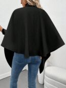 Chaqueta Capa Casual de Color Sólido para Otoño e Invierno