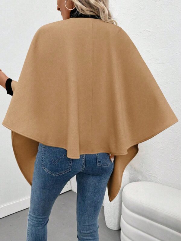 Chaqueta Capa Casual de Color Sólido para Otoño e Invierno - Image 15
