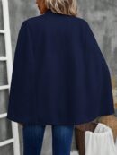 Blusa Elegante Negra con Abertura y Manga Larga