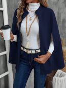 Blusa Elegante Negra con Abertura y Manga Larga