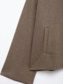 Chaqueta de Lana Casual con Botones Frontales y Hombros Caídos