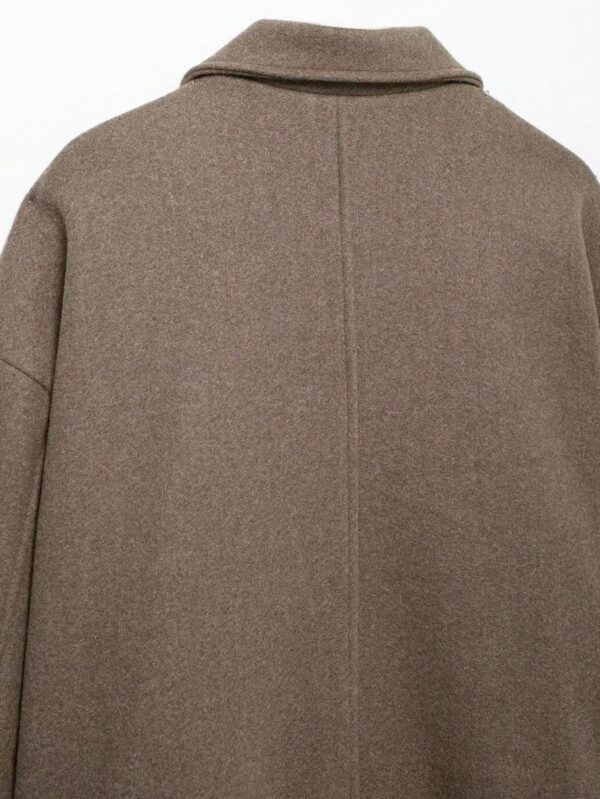 Chaqueta de Lana Casual con Botones Frontales y Hombros Caídos - Image 10
