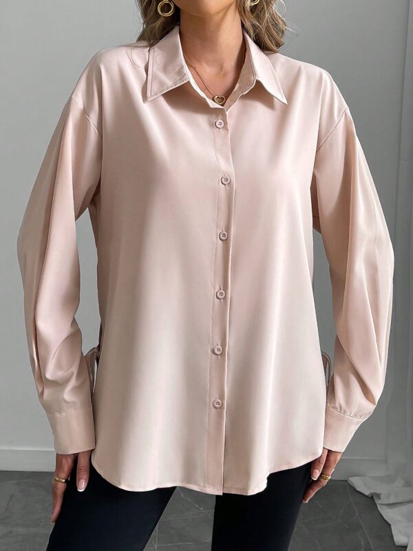 Camisa Casual de Manga Larga y Dobladillo Asimétrico - Image 38