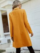 Abrigo Elegante con Cuello Solapa y Doble Botonadura