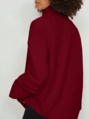 Sudadera Casual de Cuello Alto con Cierre y Manga Larga
