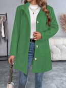 Sobretodo Elegante Casual de Manga Larga con Cinturón