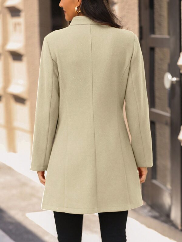 Chaqueta de Lana con Cuello Alto y Entallada para Mujer - Image 64