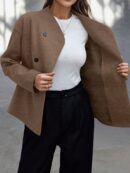 Campera Casual de Manga Larga con Doble Botonadura