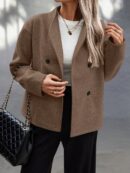 Campera Casual de Manga Larga con Doble Botonadura