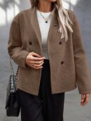 Campera Casual de Manga Larga con Doble Botonadura