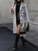 Chaqueta Casual con Estampado Animal y Borlas