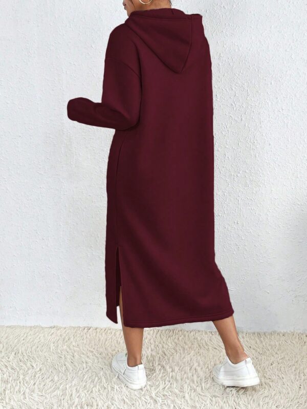 Vestido Sudadera con Capucha y Estampado de Letras - Image 18