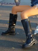 Botas Motorista con Cierre Lateral y Tacón Grueso