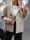Campera Casual de Manga Larga con Doble Botonadura