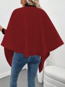 Chaqueta Capa Casual de Color Sólido para Otoño e Invierno