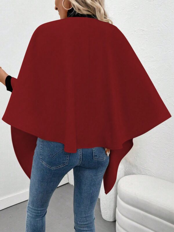 Chaqueta Capa Casual de Color Sólido para Otoño e Invierno - Image 21