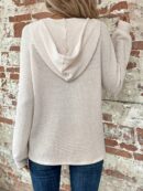 Sudadera con Capucha y Botones Media Manga Raglan