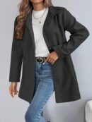 Sobretodo Elegante Casual de Manga Larga con Cinturón