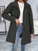 Sobretodo Elegante Casual de Manga Larga con Cinturón