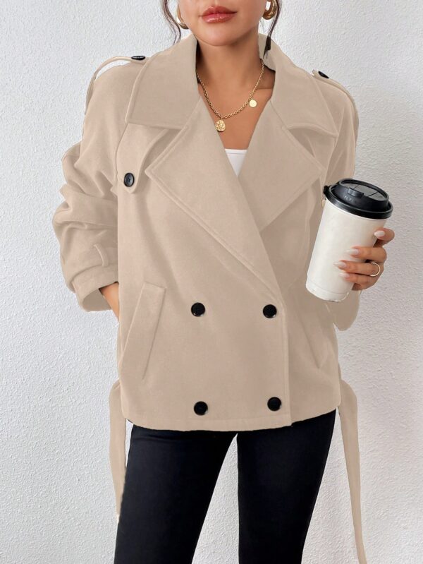 Chaqueta Corta de Lana con Detalles de Diseño y Cuello Camisero - Image 33