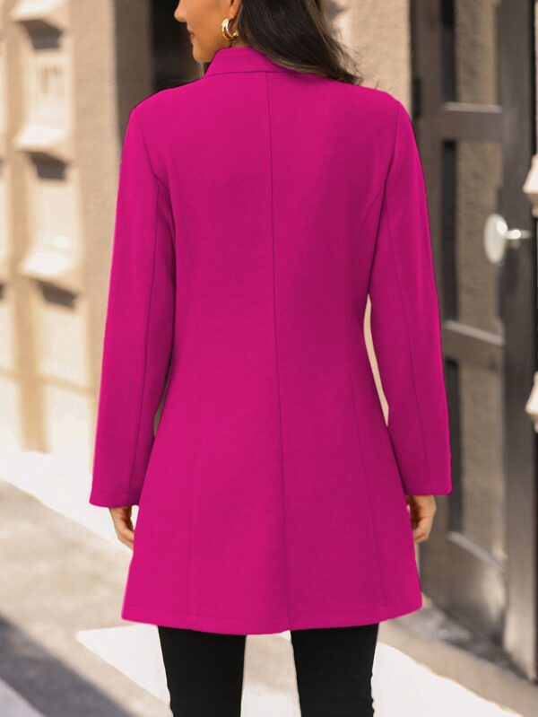 Chaqueta de Lana con Cuello Alto y Entallada para Mujer - Image 10