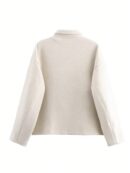 Chaqueta Retro de Otoño con Solapa y Bolsillos