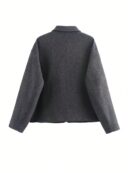 Chaqueta Retro de Otoño con Solapa y Bolsillos