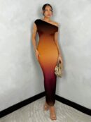 Vestido Largo Asimétrico Elegante Ajustado