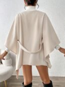 Abrigo Minimalista Versátil con Capa para Otoño/Invierno