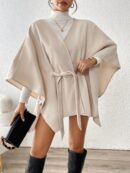 Abrigo Minimalista Versátil con Capa para Otoño/Invierno