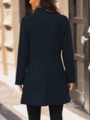 Chaqueta de Lana Casual para Vacaciones con Cuello Mini