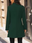Chaqueta de Lana Casual para Vacaciones con Cuello Mini
