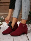 Botas de Tacón Alto con Cierre Lateral y Tacón Grueso