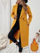 Abrigo Camel Casual de Doble Botonadura con Cinturón