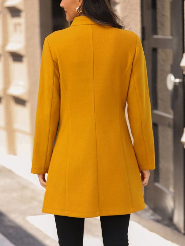 Chaqueta de Lana con Cuello Alto y Entallada para Mujer - Image 56