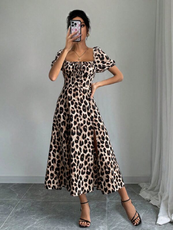 Vestido Largo Boho Floral con Nudo y Abertura en Pierna - Image 79