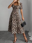 Vestido Largo Boho Floral con Nudo y Abertura en Pierna