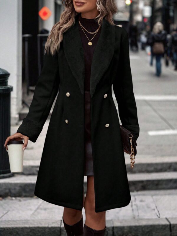 Abrigo Midi de Mujer con Cintura Ceñida y Doble Botonadura - Image 10