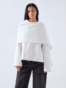 Poncho Abrigo Capa Liso Minimalista para Otoño/Invierno