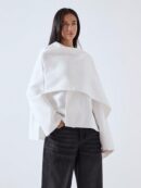 Poncho Abrigo Capa Liso Minimalista para Otoño/Invierno