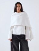 Poncho Abrigo Capa Liso Minimalista para Otoño/Invierno