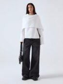 Poncho Abrigo Capa Liso Minimalista para Otoño/Invierno