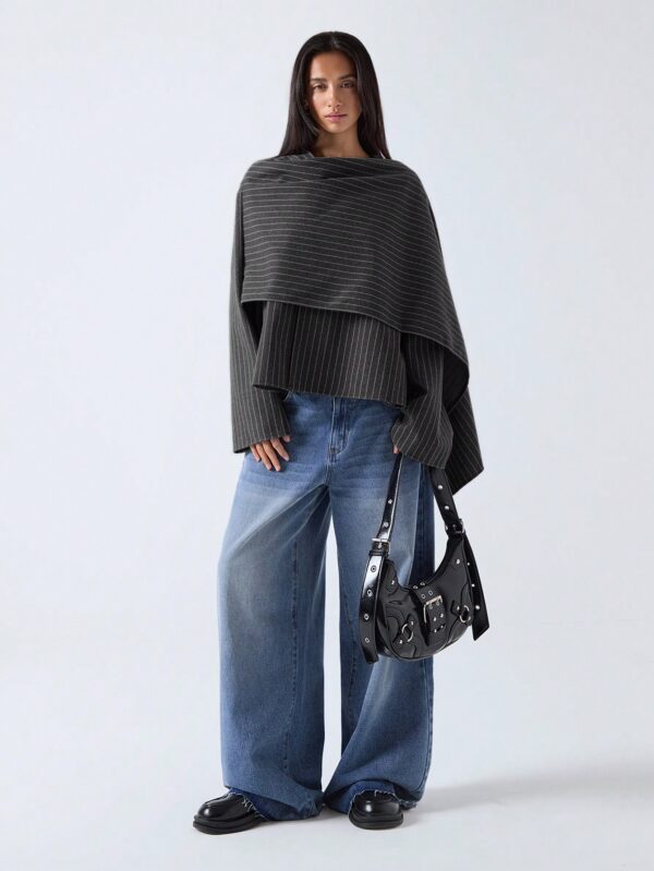 Poncho Abrigo Capa Liso Minimalista para Otoño/Invierno - Image 19